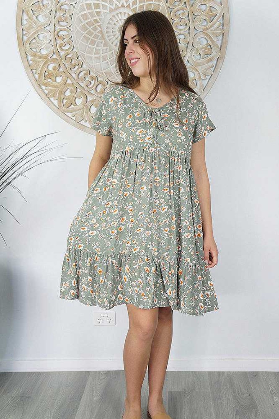 Ladies Sundrenched Short Dresses | Kiki Dress "Springflower"