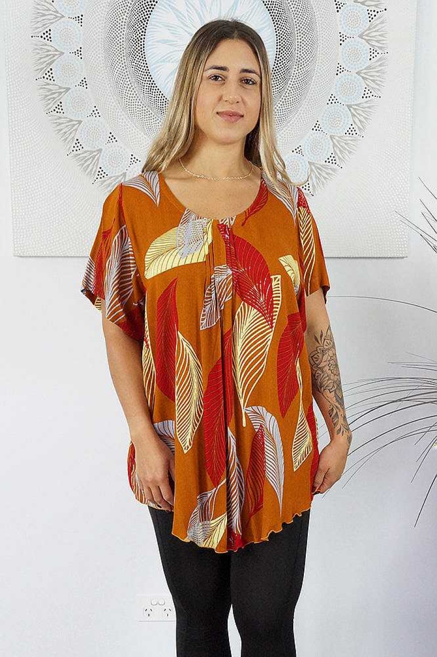 Plus Size Sundrenched | Newport Top "Habitat"