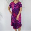 Ladies Sundrenched Mid Length Dresses | Newport Dress "Rising Sun" Print