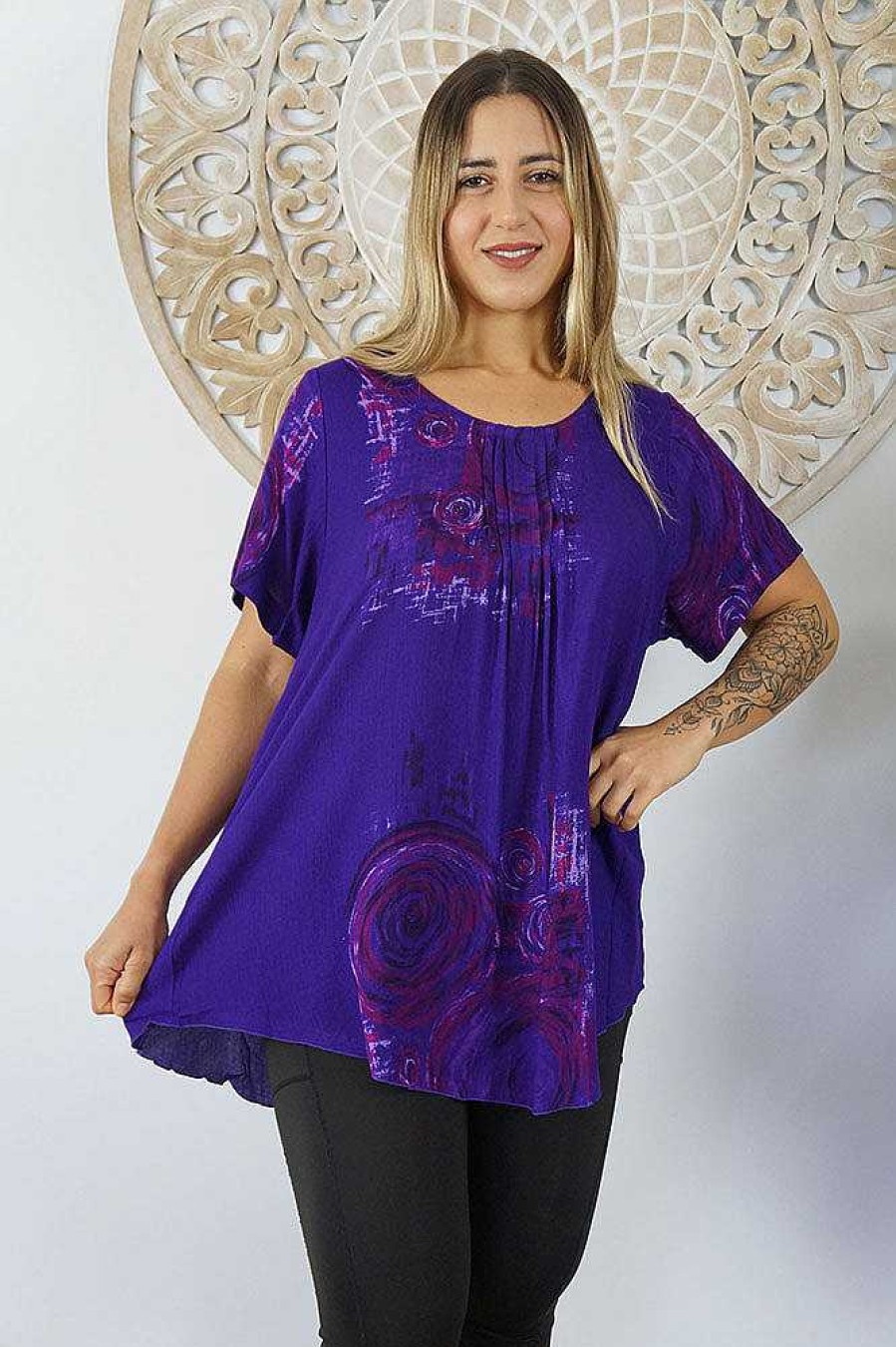 Plus Size Sundrenched | Newport Top "Monsoon"