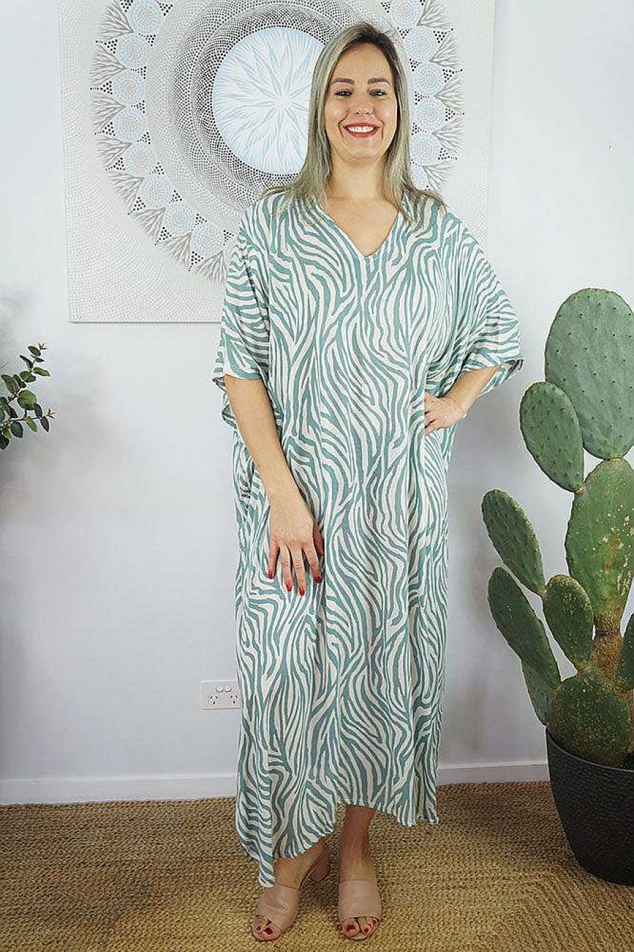 Ladies Sundrenched Regular Kaftans | Long Kaftan "Madagascar"