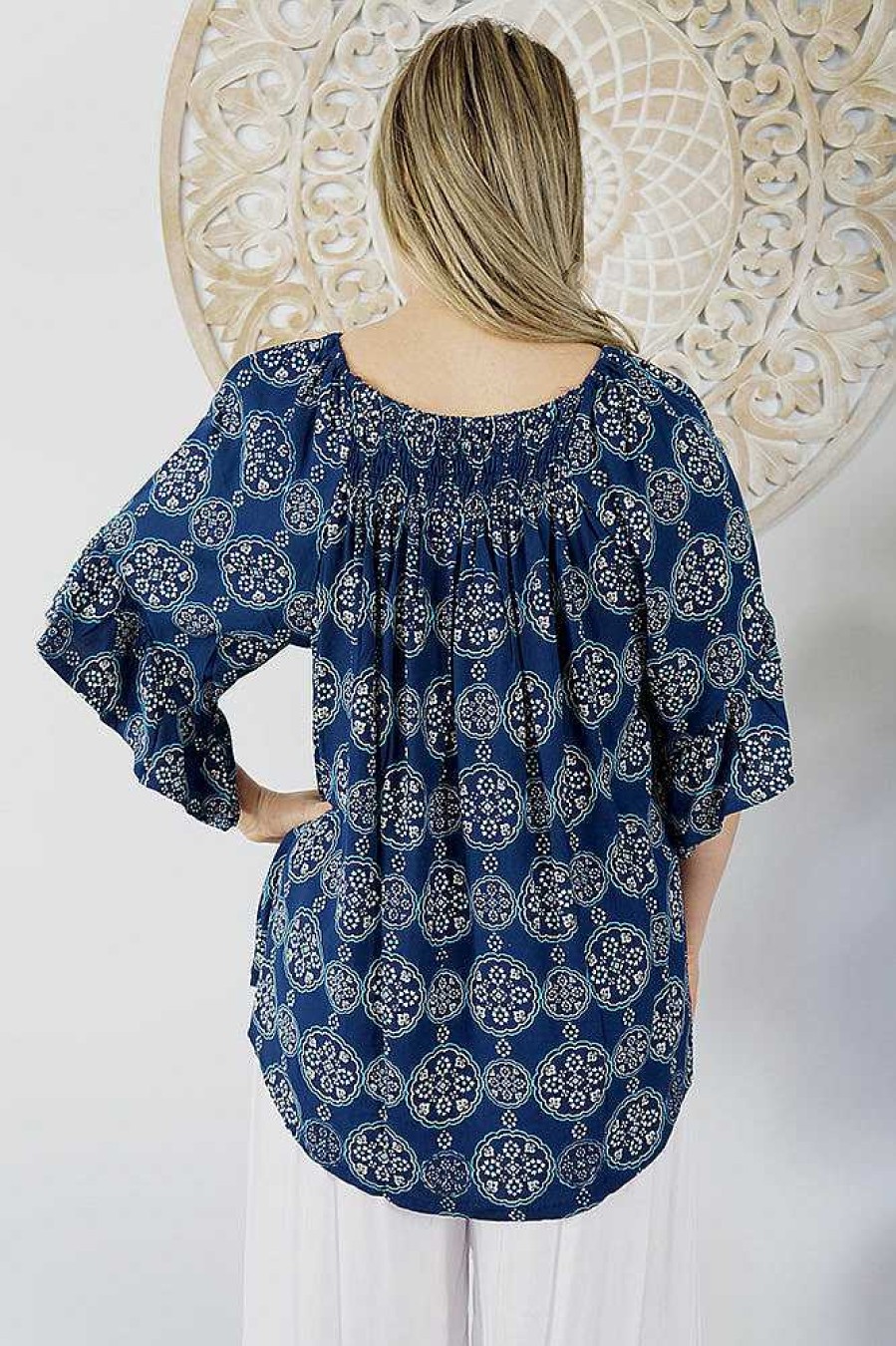 Ladies Sundrenched | Noosa Top "Katmandu" Navy