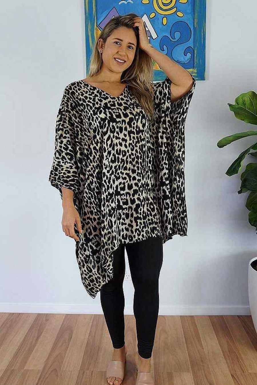 Plus Size Sundrenched | Short Tunic Leopard