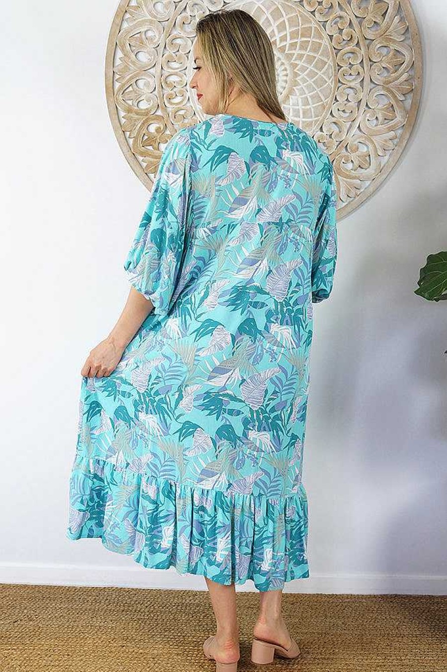 Ladies Sundrenched Long Dresses | Maddie Dress "Botanique"