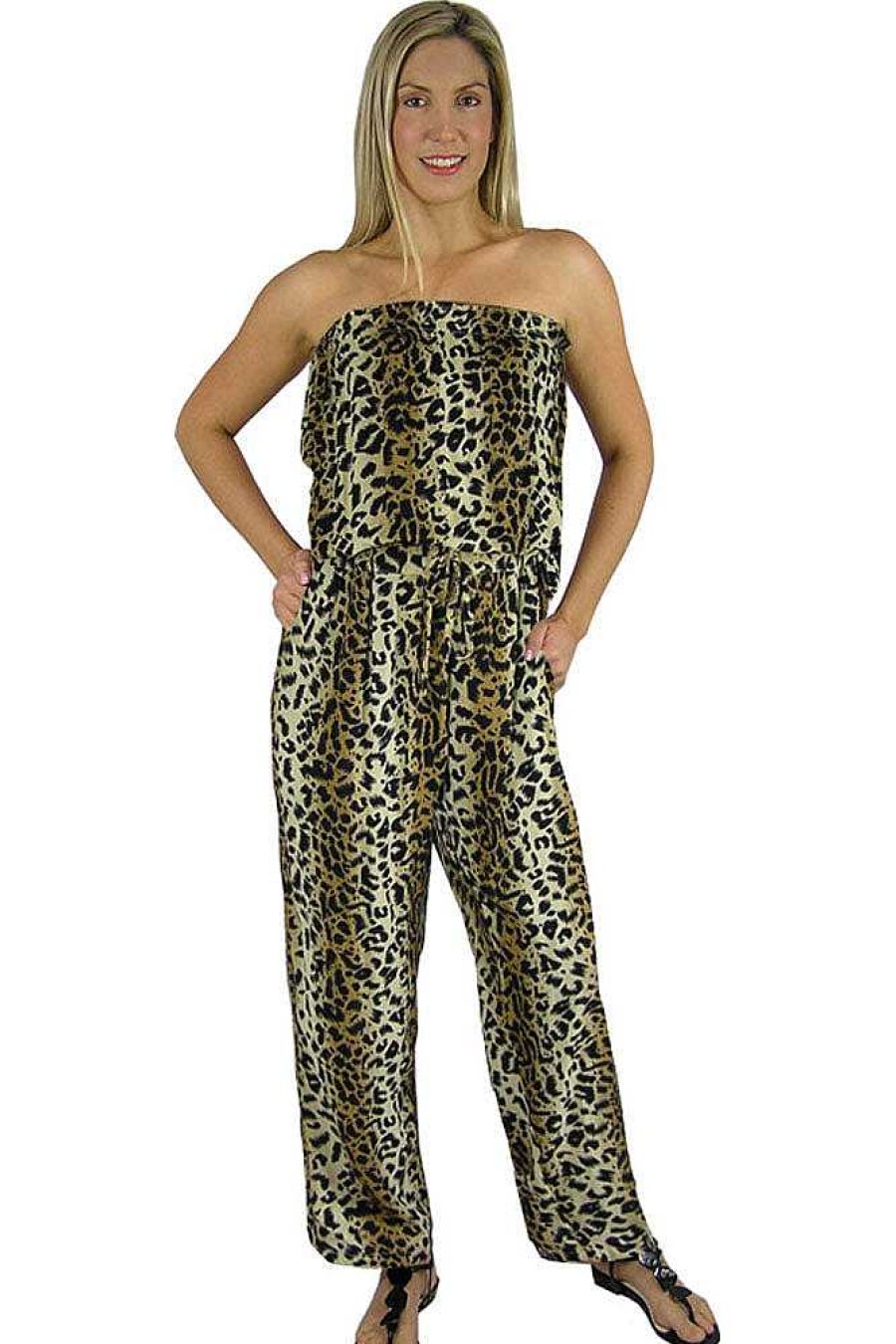 Ladies Sundrenched Long Jumpsuits | Long Jumpsuit Animal Print