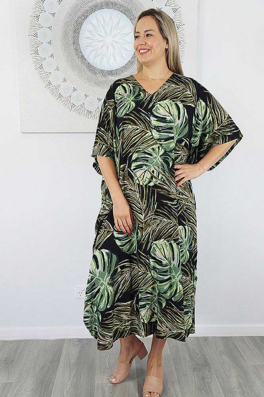 Plus Size Sundrenched Premium Kaftans | Premium Long Kaftan "Sabai"