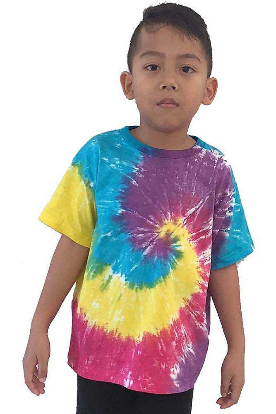 Kids Sundrenched Kids Shirts | Kids Unisex Tie Dye T-Shirt " " Spiral