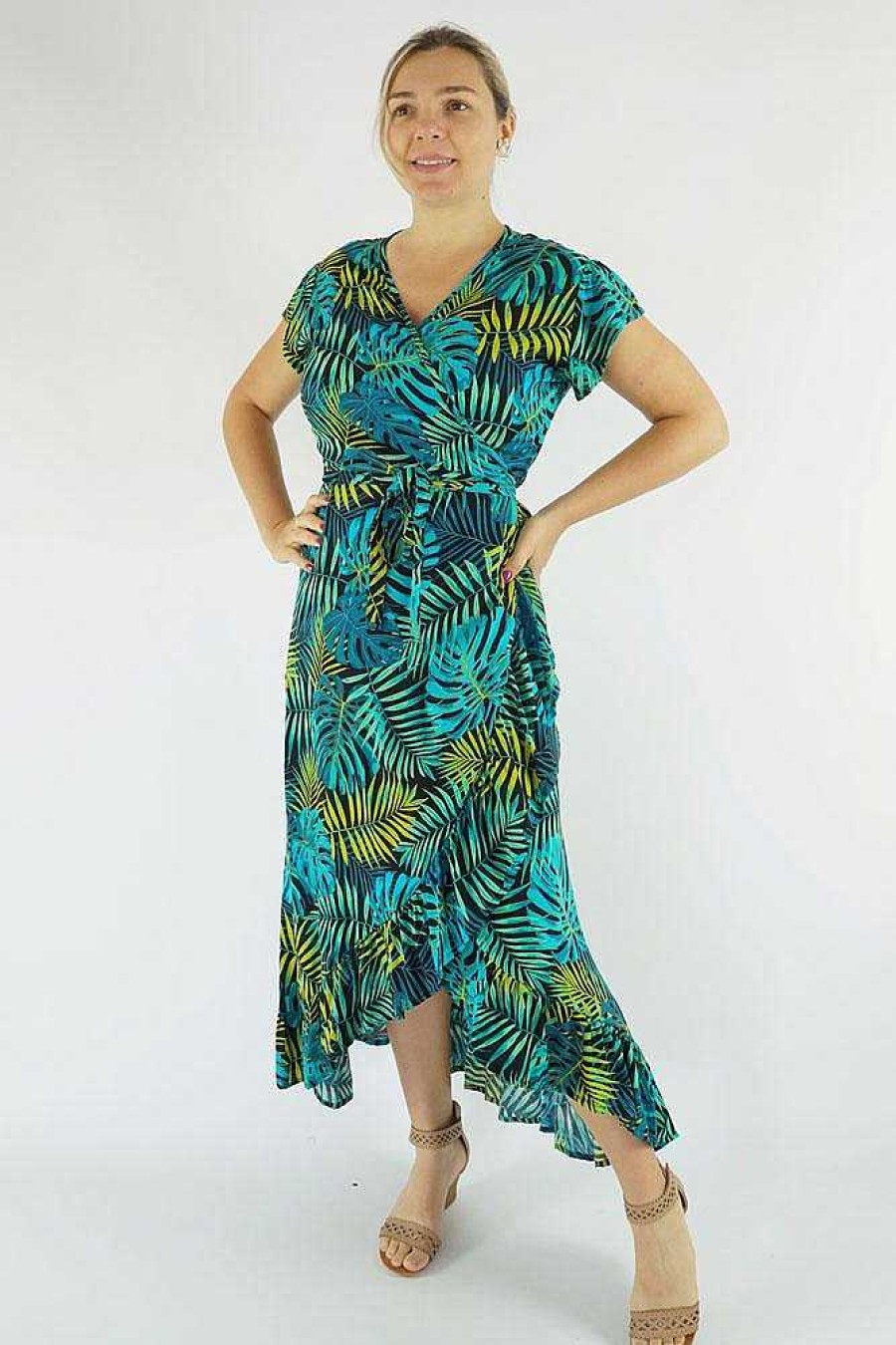 Plus Size Sundrenched | Long Wrap Dress "Congo"