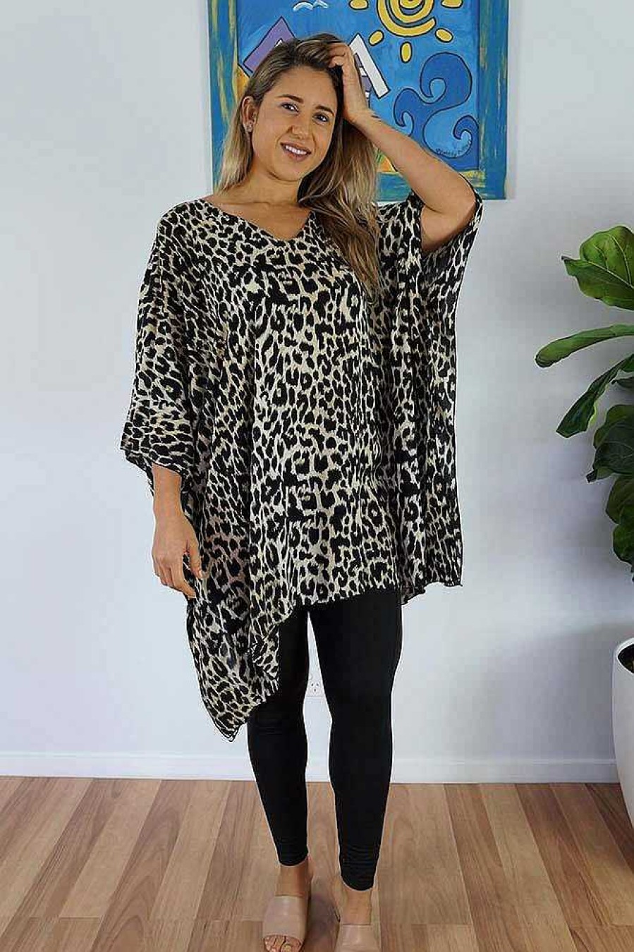 Ladies Sundrenched | Short Tunic Leopard