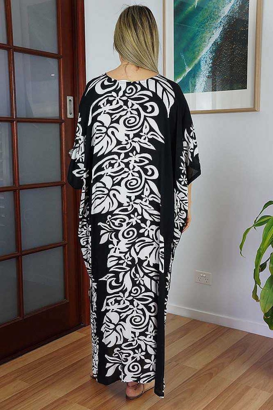 Ladies Sundrenched Regular Kaftans | Long Kaftan Florida Black