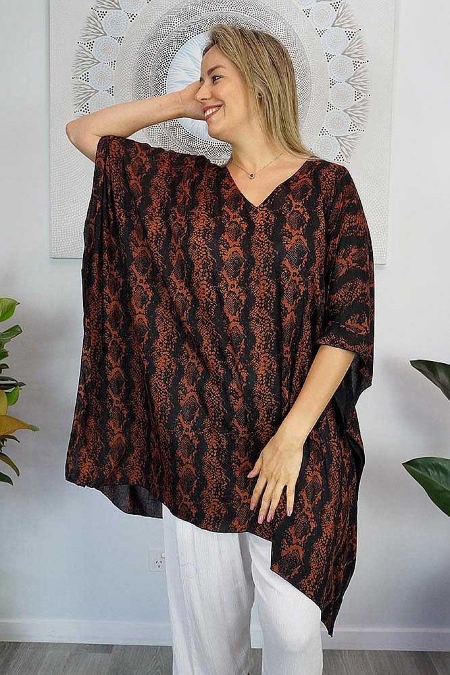 Plus Size Sundrenched | Short Tunic Python