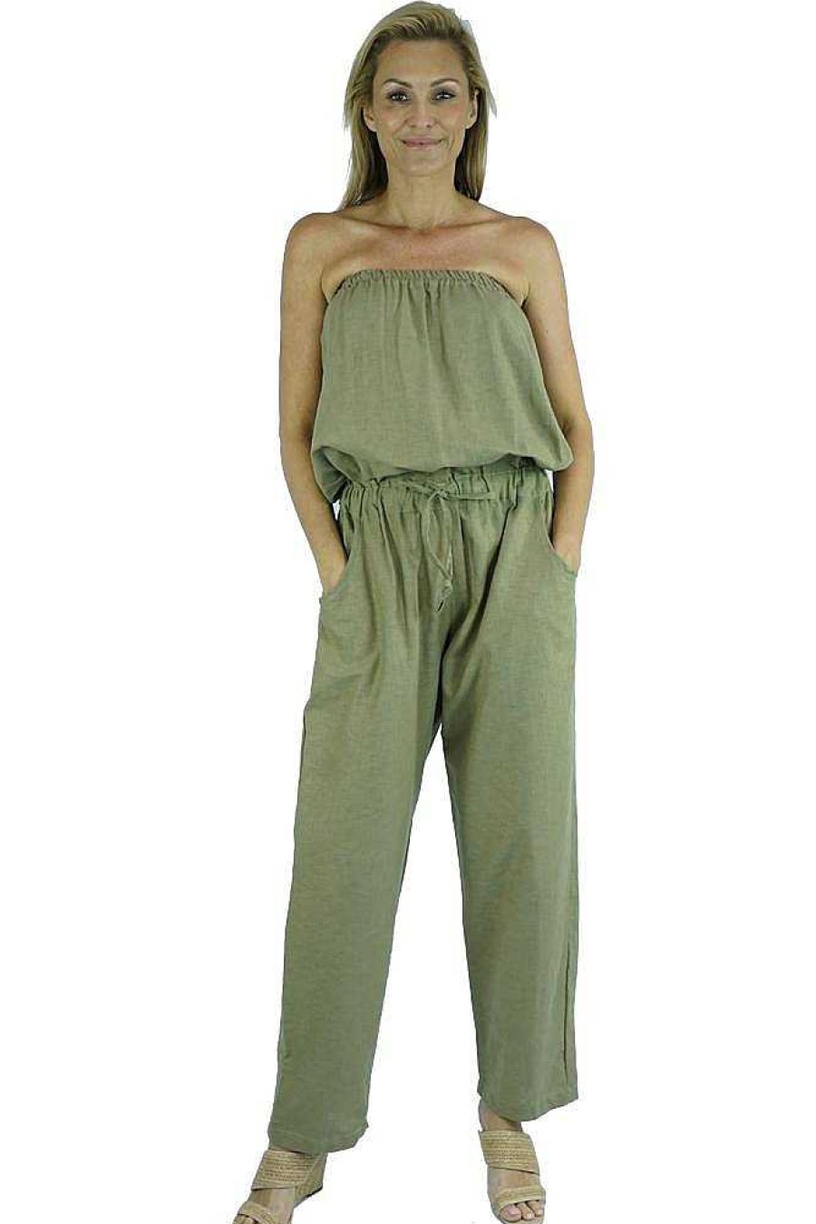 Ladies Sundrenched | Infinity Long Jumpsuit Plain