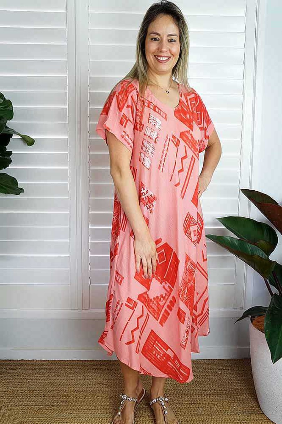 Plus Size Sundrenched | Newport Dress "Riveria" Print