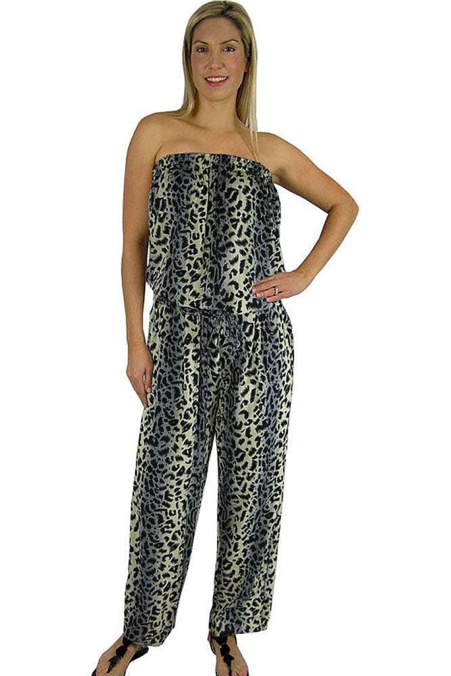 Ladies Sundrenched Long Jumpsuits | Long Jumpsuit Animal Print