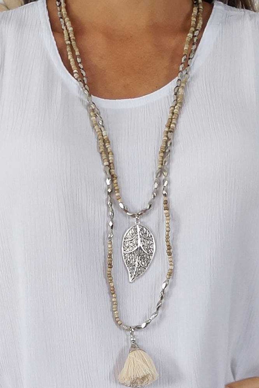 Accessories Sundrenched Necklaces | Feather Necklace