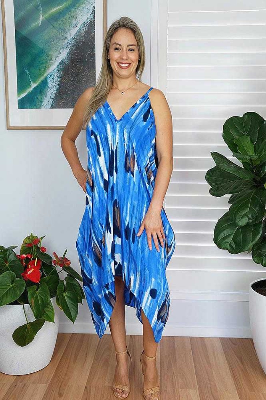 Ladies Sundrenched Long Dresses | Festival Dress "Steaky Tie Dye"