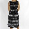 Ladies Sundrenched Mid Length Dresses | Singlet Smock Dress Tiffany Black