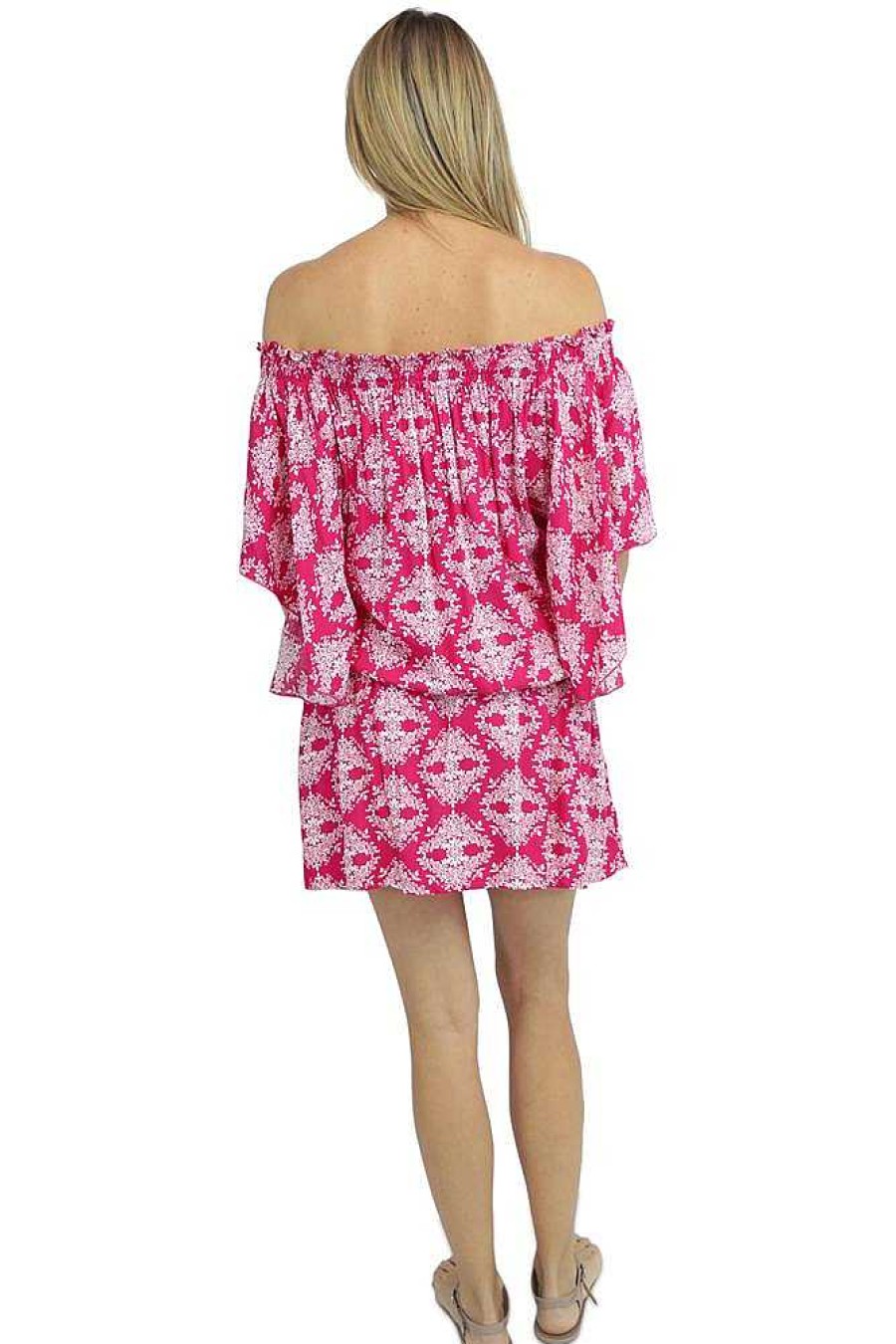 Ladies Sundrenched Short Dresses | Wing Dress "Snowflake" Pink