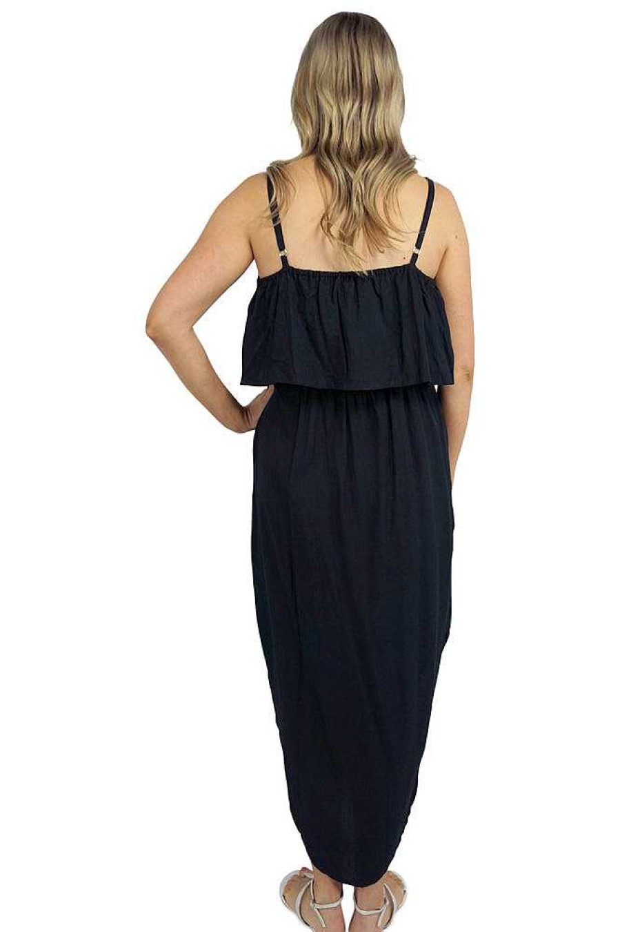 Ladies Sundrenched Long Dresses | Mojito Dress "Plain" Black