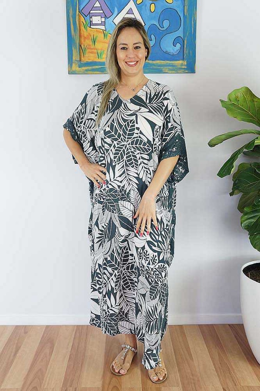 Ladies Sundrenched Regular Kaftans | Long Kaftan "Betelnut"