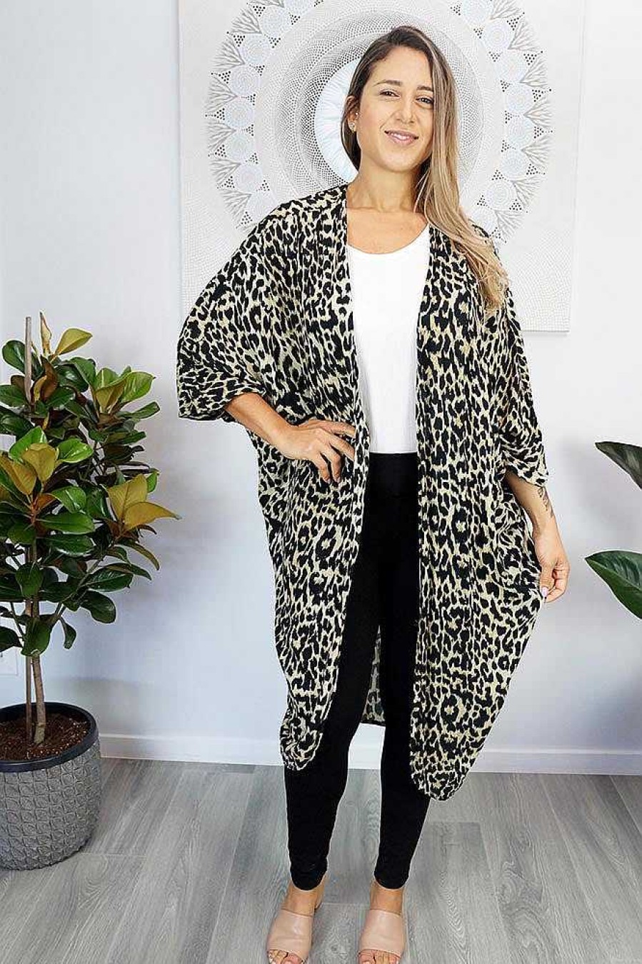 Ladies Sundrenched | Long Cape "Leopard"