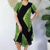 Plus Size Sundrenched | Newport Dress "Animal" Print Green