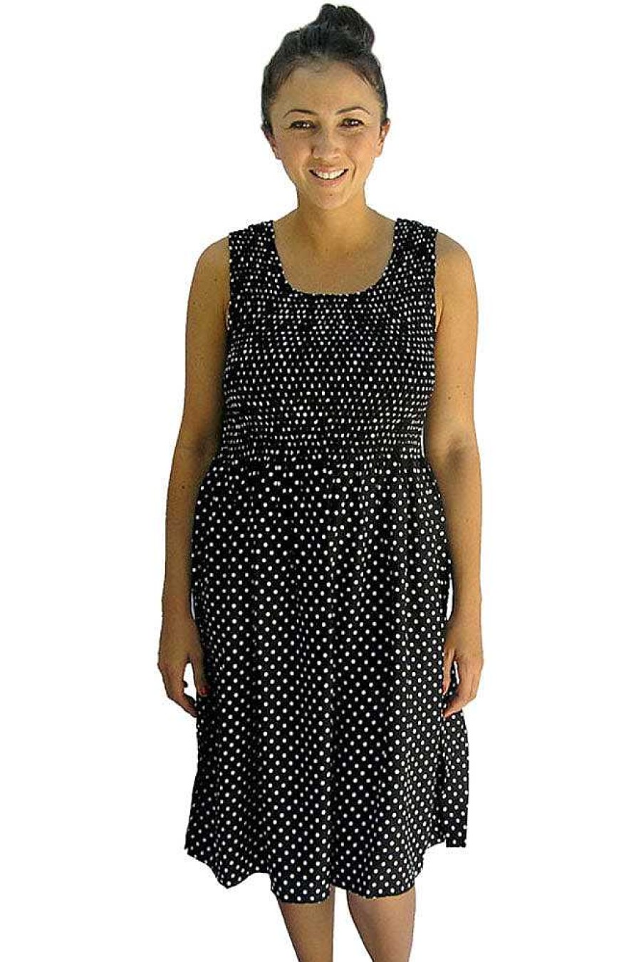 Ladies Sundrenched | Singlet Smock Dress "Polka Dot" Print