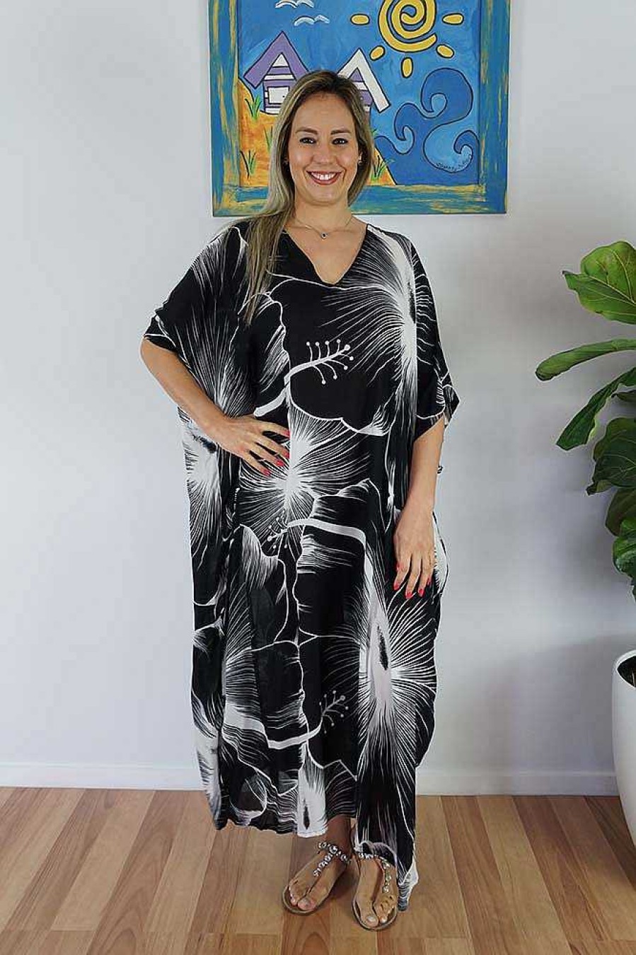 Ladies Sundrenched Regular Kaftans | Long Kaftan Outline