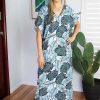 Ladies Sundrenched Long Dresses | Mykonos Dress "Leaves"