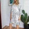 Ladies Sundrenched Short Dresses | 3/4 Sleeve Tunic "Animal"