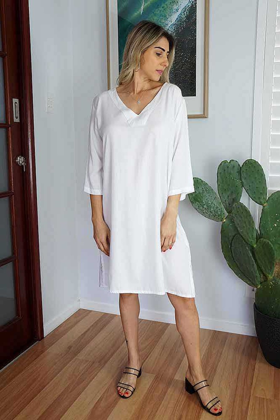 Ladies Sundrenched | 3/4 Sleeve Tunic "Plain"