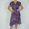 Ladies Sundrenched Mid Length Dresses | Cupid Dress "Batik Paisley" Purple