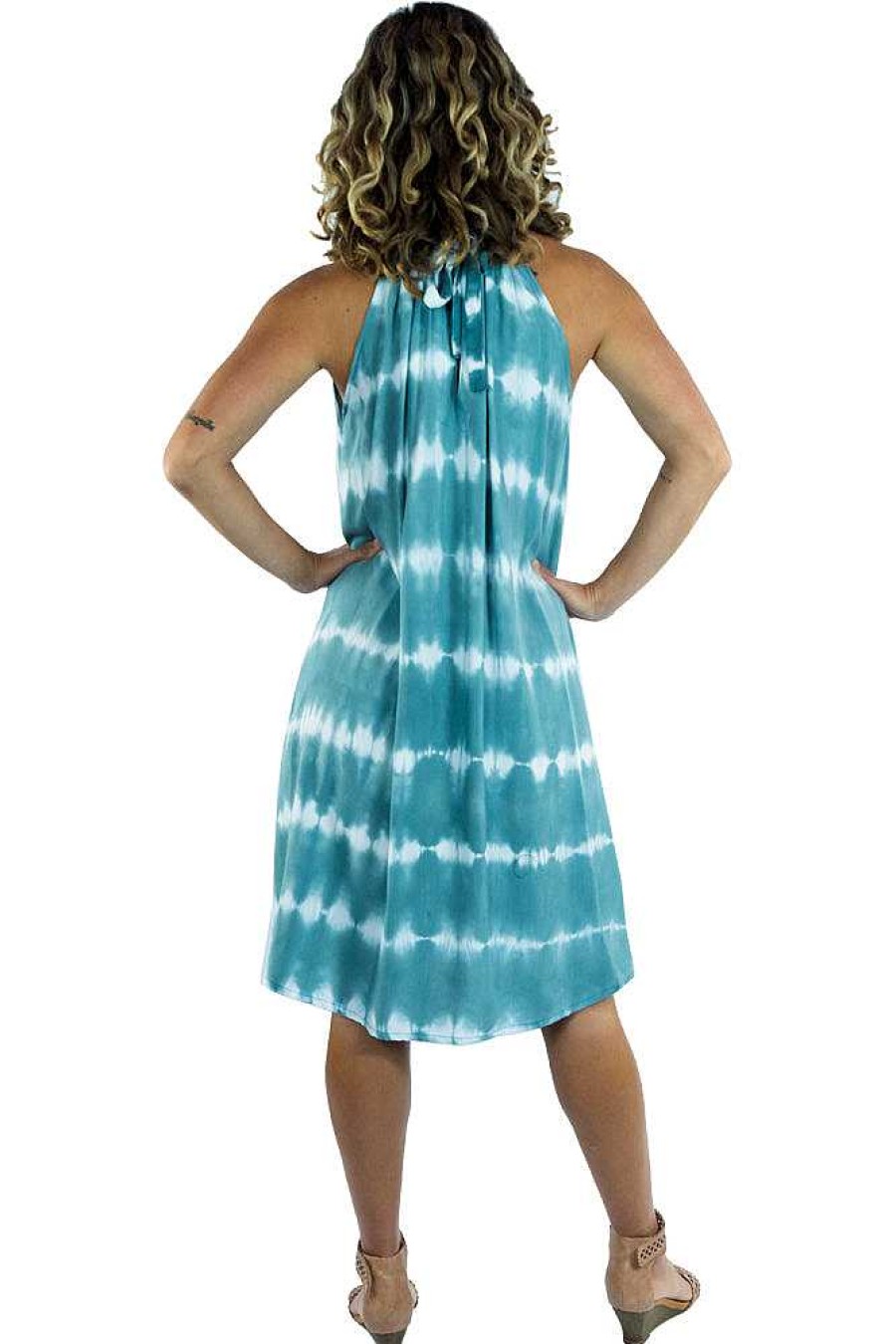 Ladies Sundrenched Short Dresses | Short Chloe Dress "Shibori"