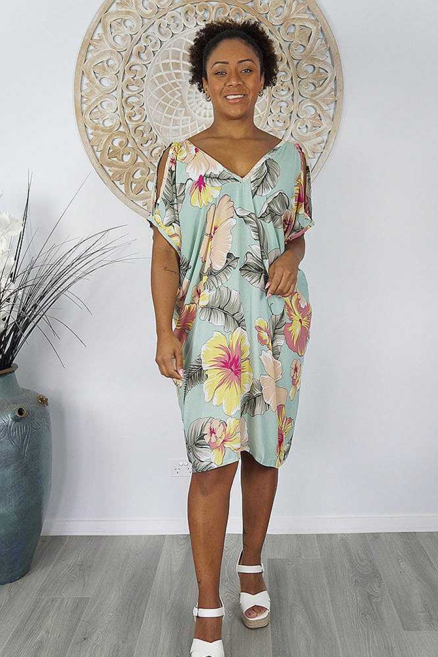 Ladies Sundrenched Short Dresses | Drifter Dress "Wailua" Print