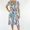 Ladies Sundrenched Mid Length Dresses | Cupid Dress "Wilderness" White