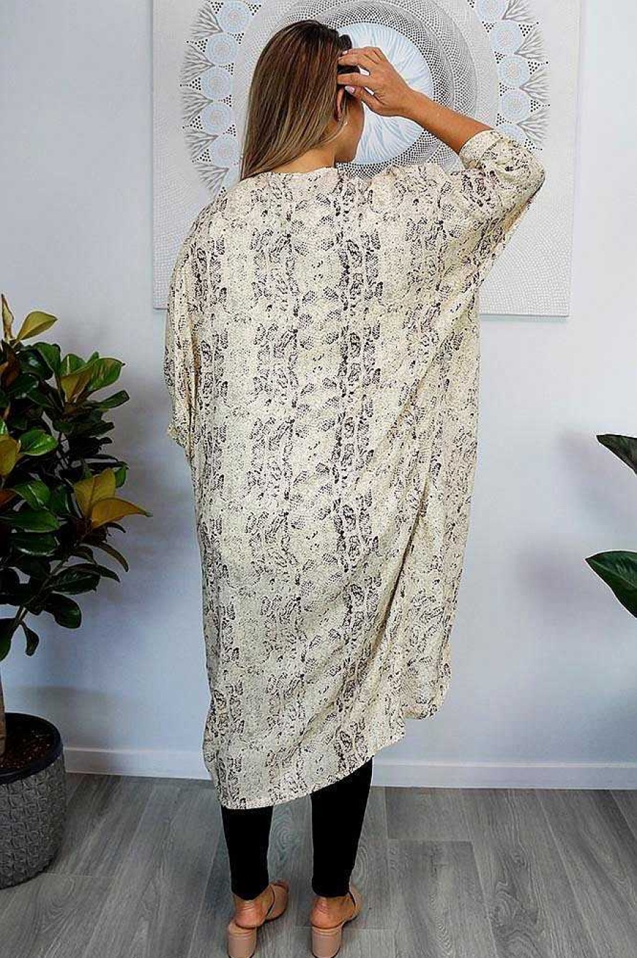 Ladies Sundrenched | Long Cape "Cobra" Taupe