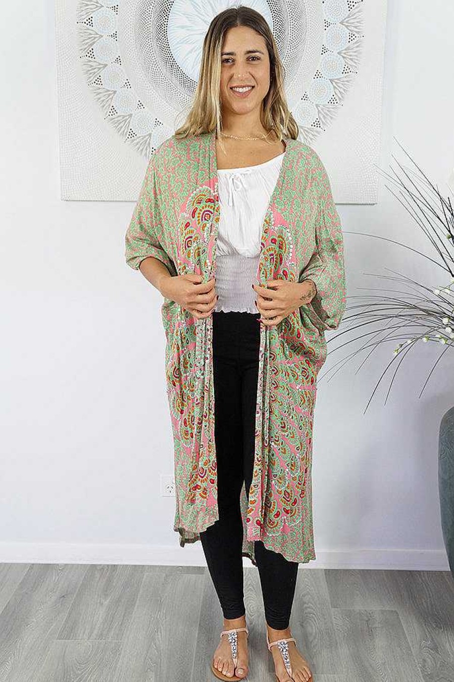 Ladies Sundrenched | Long Bling Cape "Mandala"