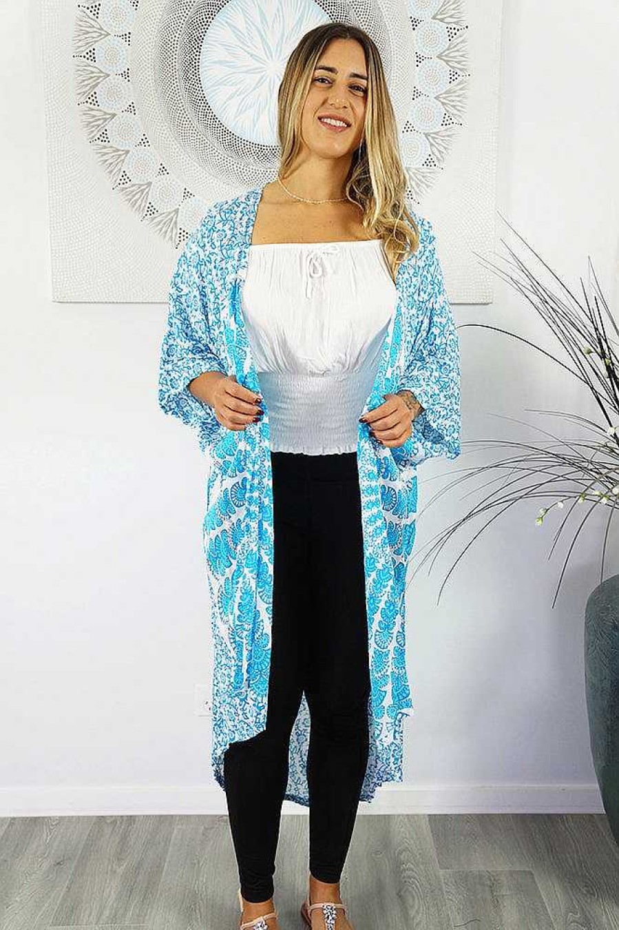 Ladies Sundrenched | Long Bling Cape "Mandala"