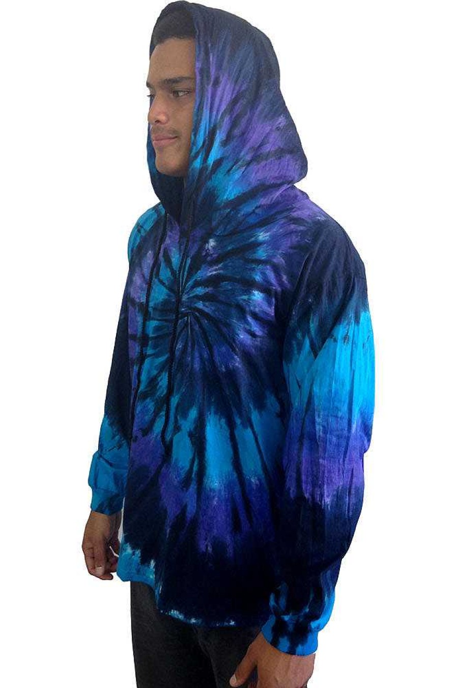 Mens Sundrenched | Hooded Tie Dye Jacket " " Nuclear