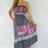 Ladies Sundrenched Long Dresses | Salsa Dress "Clover" Fuscia