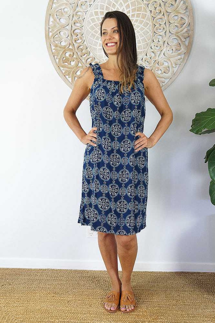 Ladies Sundrenched Short Dresses | Sunrise Dress "Katmandu" Navy