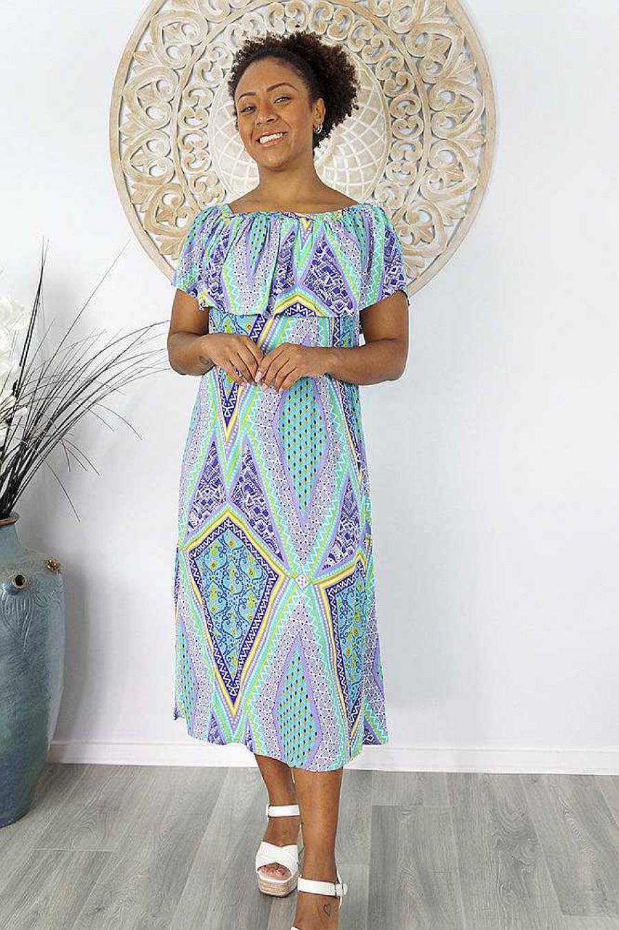 Ladies Sundrenched Long Dresses | Leo Dress "Tapestry"