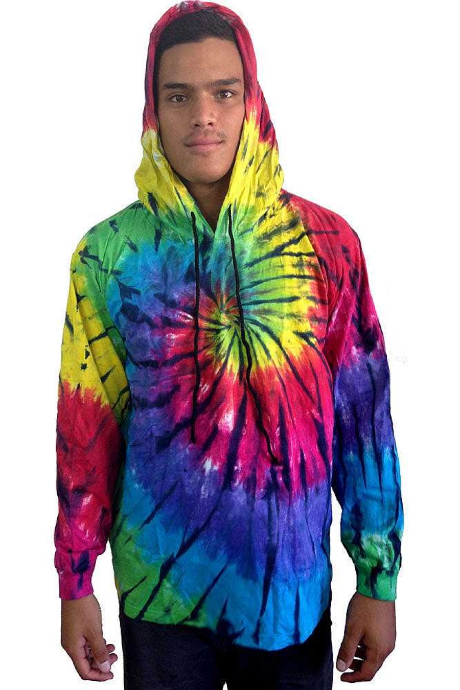 Mens Sundrenched | Hooded Tie Dye Jacket " " Dark Knight