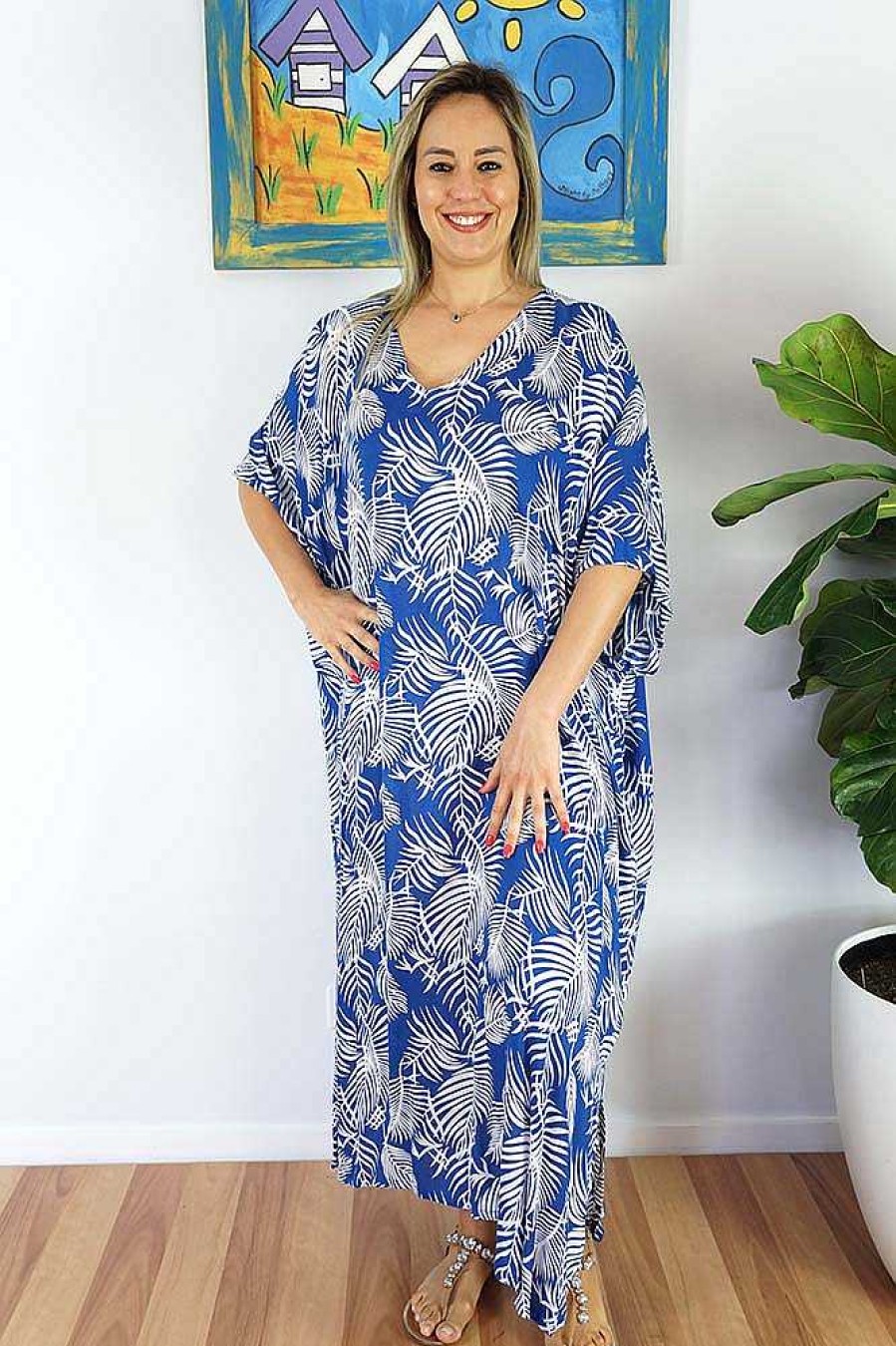 Ladies Sundrenched Regular Kaftans | Long Kaftan "Palm Cove"