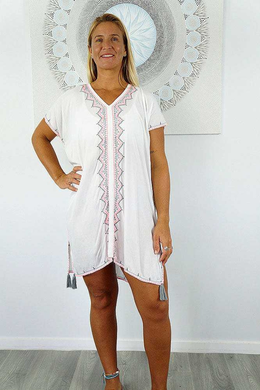 Ladies Sundrenched | Embroidered Tunic