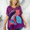 Plus Size Sundrenched | Newport Top "Aztec" Purple