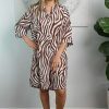 Ladies Sundrenched Short Dresses | Laguna Dress "Small Zebra"