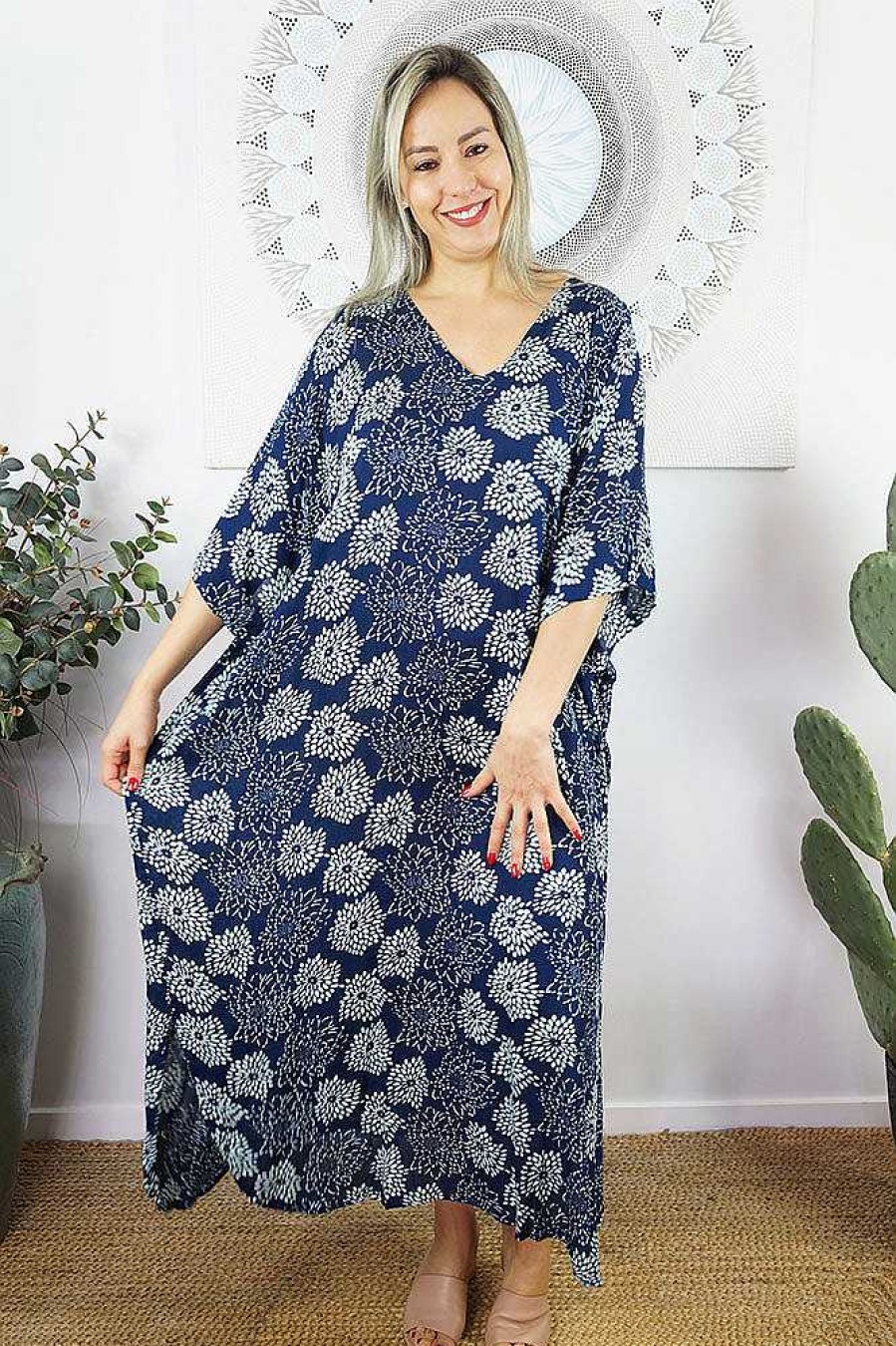 Ladies Sundrenched Regular Kaftans | Long Kaftan "Sunflower"