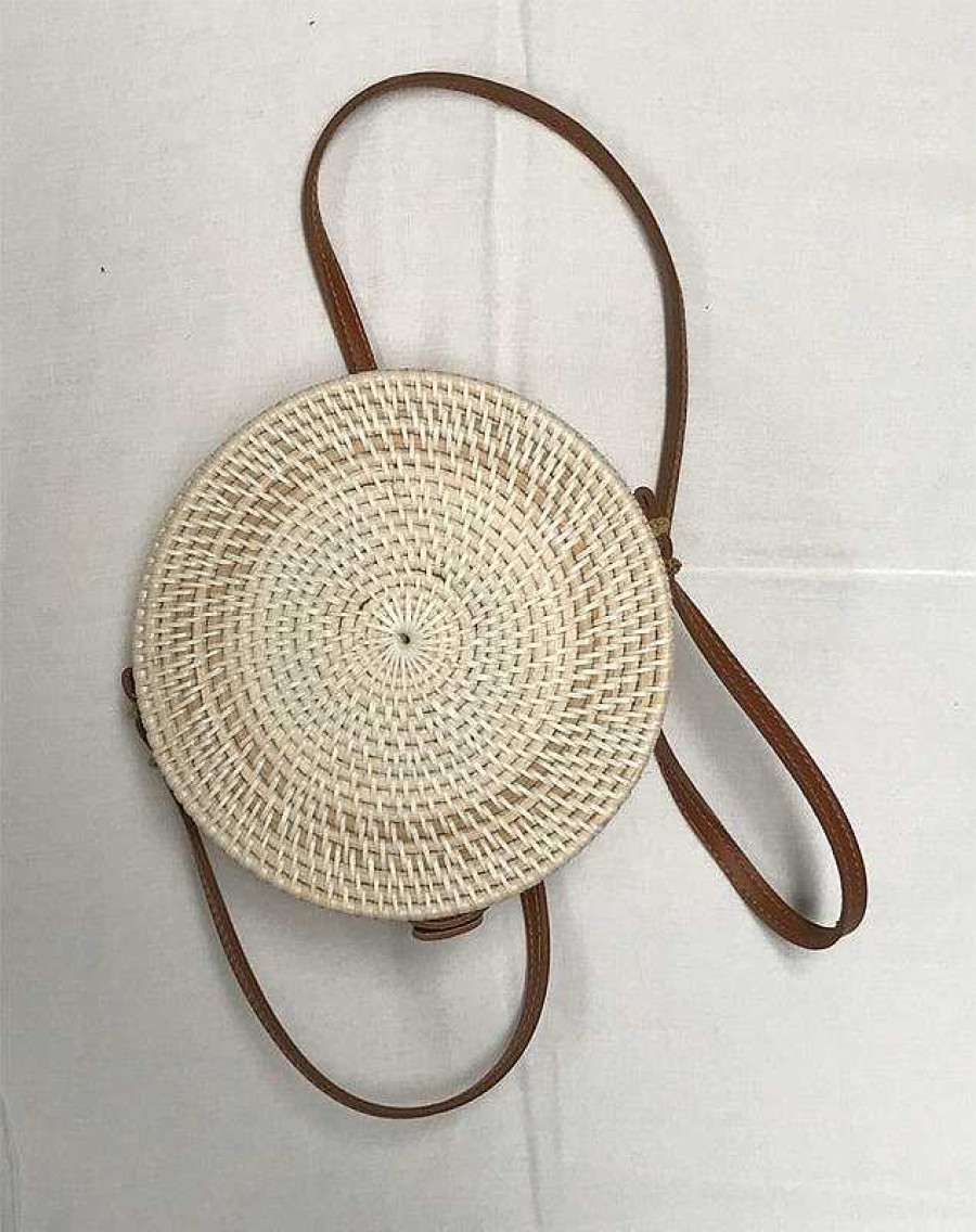 Accessories Sundrenched Rattan Bags | Round Woven Rattan Bag (Diameter Is 20Cm)