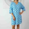 Ladies Sundrenched Short Dresses | 3/4 Sleeve Tunic "Snowflower"